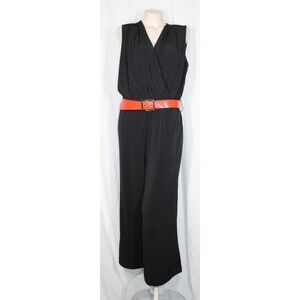 NWT Chico's Black Pull-On Elastic Waist Sleeveless Jersey Jumpsuit